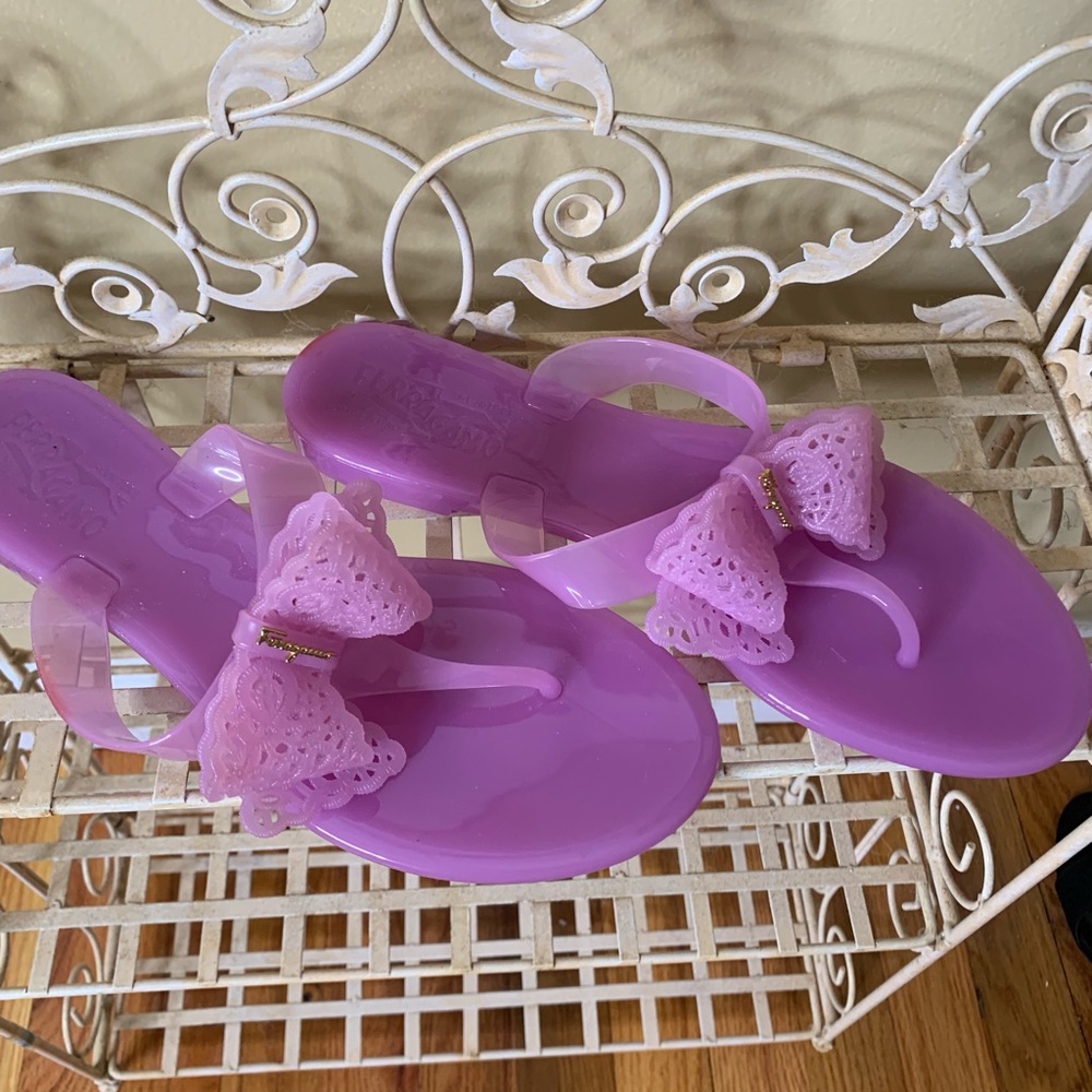 Purple Ferragamo Sandals
